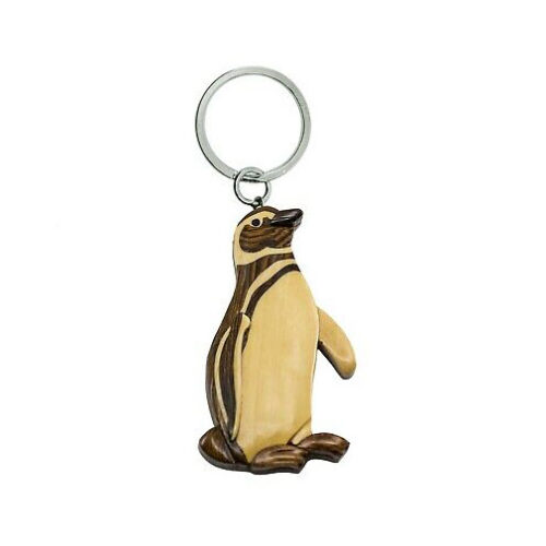 A Graceful Penguin Intarsia Keychain - IntarsiaCrafts