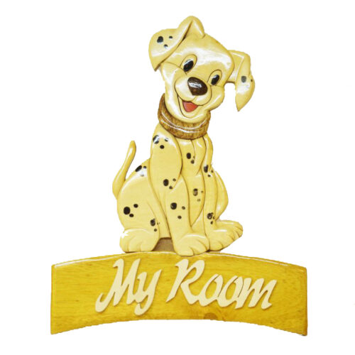 Adorable Dalmatian Intarsia Room Sign - IntarsiaCrafts