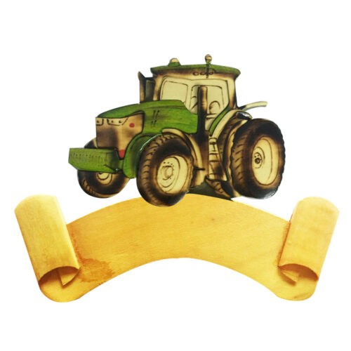 Adorable Tractor Intarsia Room Sign - IntarsiaCrafts