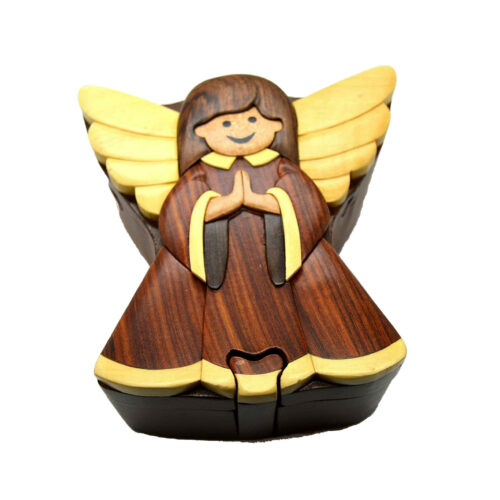 An Angel Intarsia Puzzle Box - IntarsiaCrafts