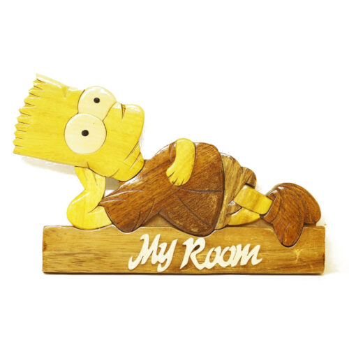 Bart Simpson Intarsia Room Sign - IntarsiaCrafts