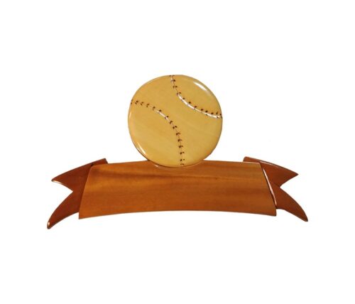 Baseball Resting Intarsia Door Plate - IntarsiaCrafts