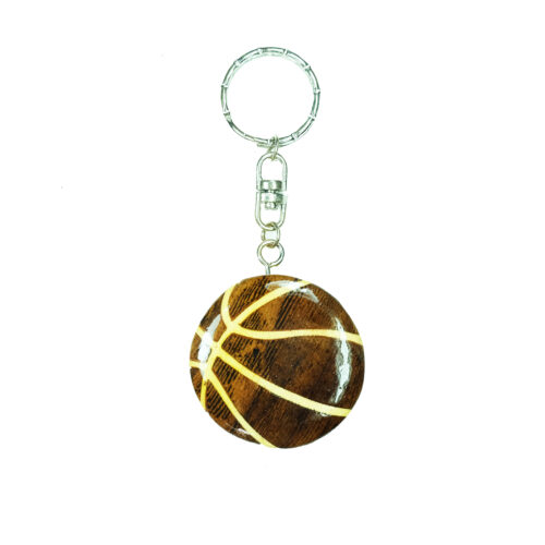 Basket Ball Intarsia Keychain For Sale - IntarsiaCrafts