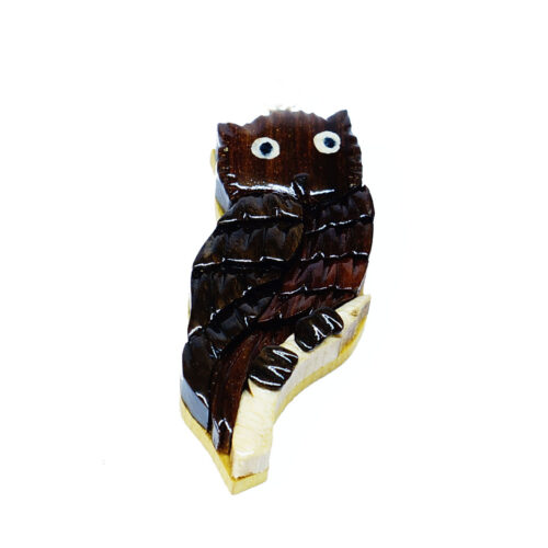 brown old owl intarsia for sale