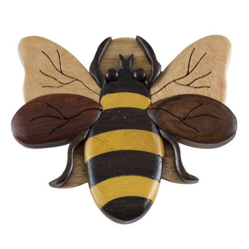 Bumble Bee Intarsia Magnet - IntarsiaCrafts