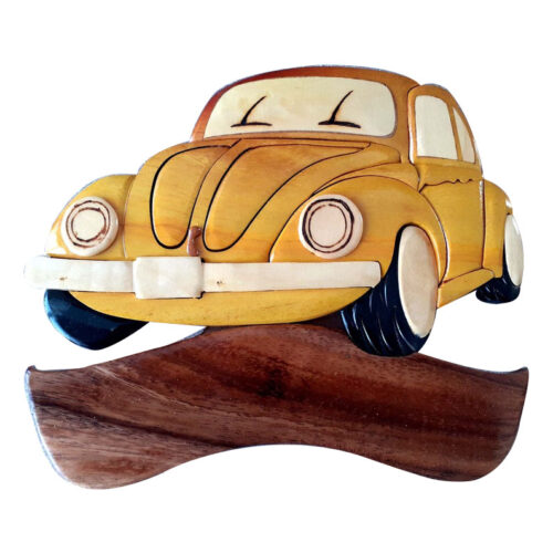 Classic Volkswagen Beetle Intarsia Room Sign - IntarsiaCrafts