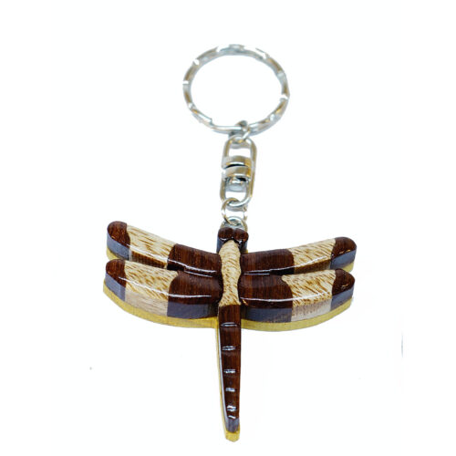 Dragonfly Intarsia Keychain For Sale - IntarsiaCrafts