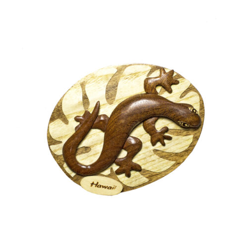 Hawaii Gecko Intarsia Ornament - IntarsiaCrafts