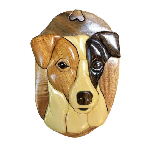 Jack Russell Terrier Intarsia Puzzle Box - IntarsiaCrafts