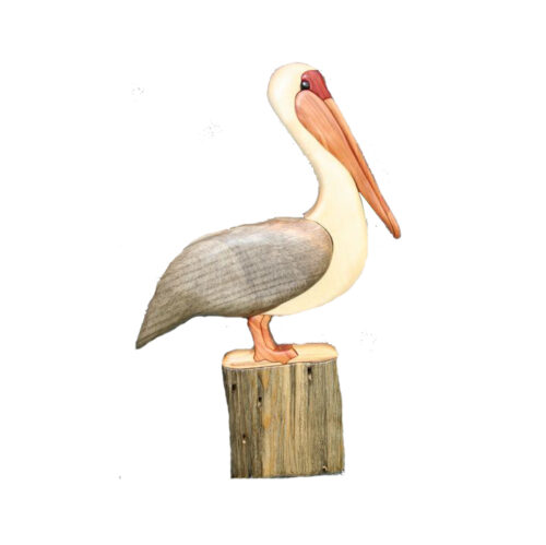 Pelican Intarsia Ornament - IntarsiaCrafts