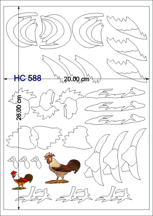 Rooster Intarsia Free Pattern - IntarsiaCrafts