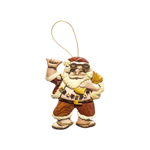 Santa Vacation Mode Intarsia Magnet - IntarsiaCrafts