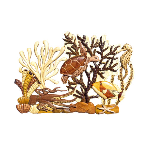 Sea Creatures Intarsia Wood Art - IntarsiaCrafts