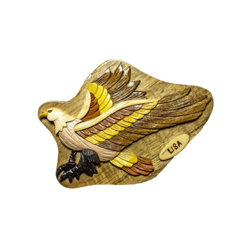 Soaring Eagle Intarsia Magnet - IntarsiaCrafts