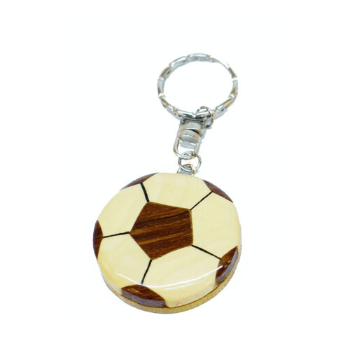 Soccer Ball Intarsia Keychain For Sale - IntarsiaCrafts