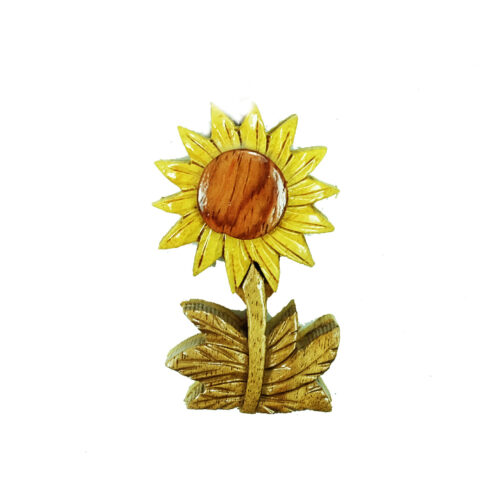 Sun Flower Intarsia Ornament - IntarsiaCrafts