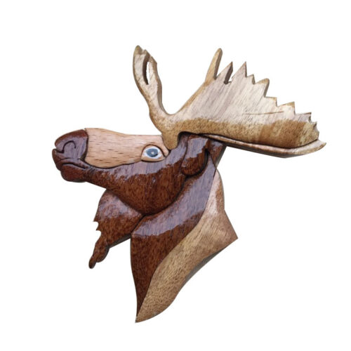 The Moose Intarsia Ornament - IntarsiaCrafts