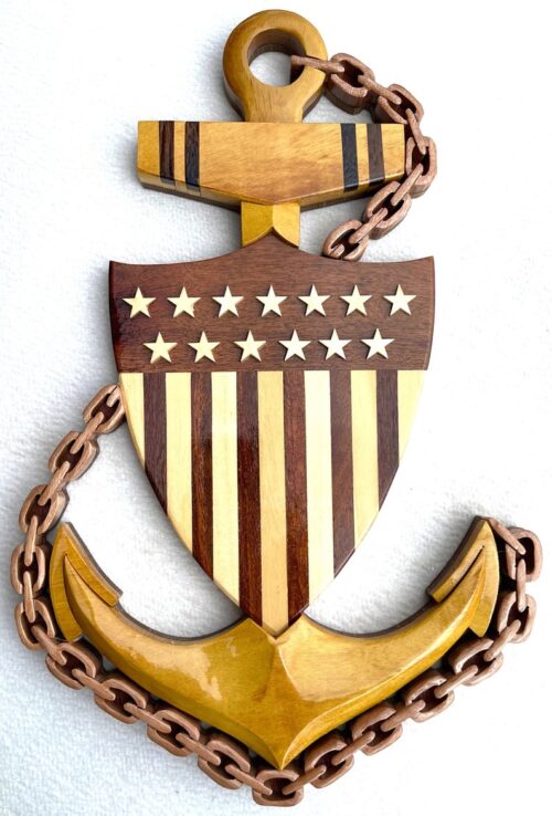 The US Coast Guard Intarsia Wall Decor - IntarsiaCrafts