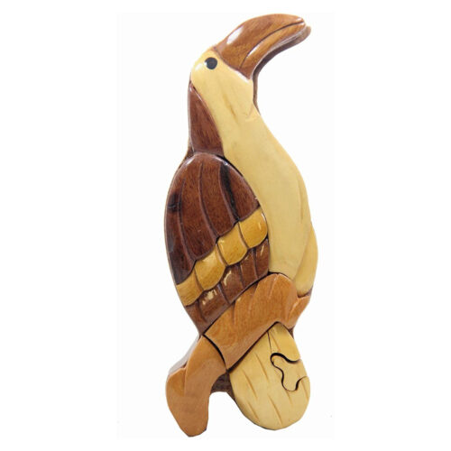 Toucan Perched Intarsia Puzzle Box - IntarsiaCrafts