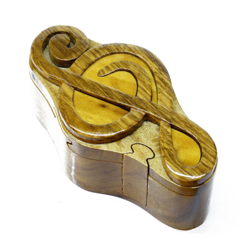 Treble Clef Intarsia Puzzle Box 2 - IntarsiaCrafts