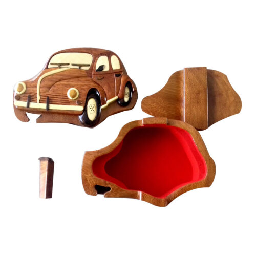 Vintage Car Intarsia Puzzle Box - IntarsiaCrafts