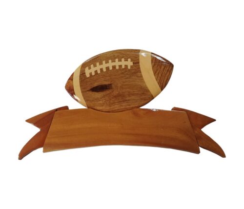 Wooden Football Intarsia Door Plate - IntarsiaCrafts