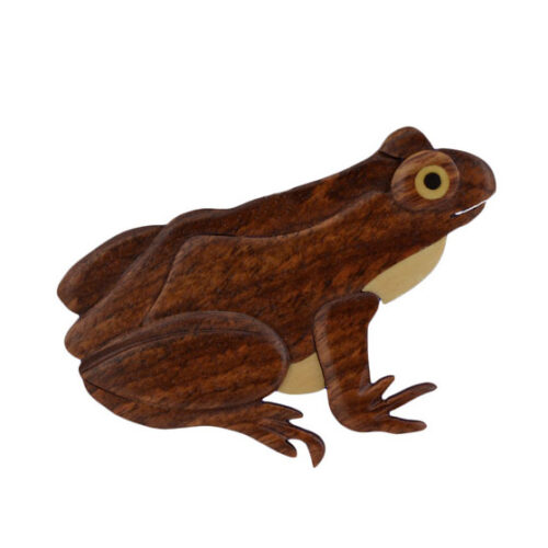 Charming Frog Intarsia Ornament - IntarsiaCrafts