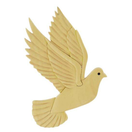 Dove In Flight Intarisa Ornament - IntarsiaCrafts