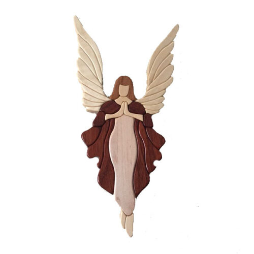 Prayer Angel Intarsia Ornament - IntarsiaCrafts