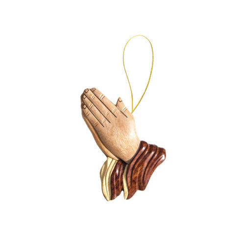 Praying Hand Intarsia Ornament