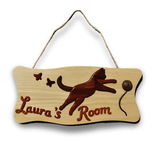 wooden bedroom door signs for girls