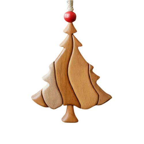 charming tree wooden ornament