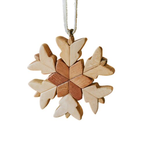 craft snowflake wooden christmas ornament