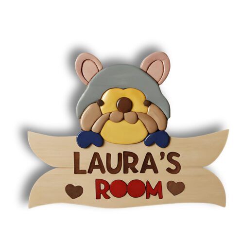 wooden bedroom door signs for girls