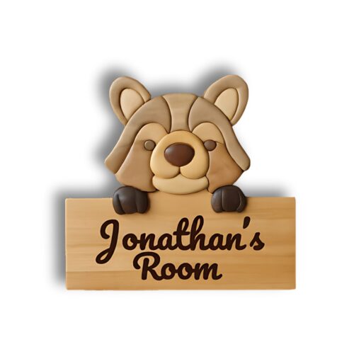 wooden bedroom door signs for boys