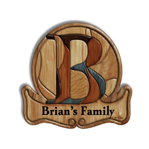 letter b for custom wooden family name signs