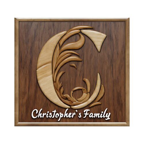 letter c for custom family name signs