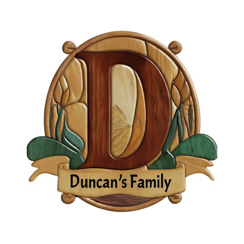 letter d for custom wooden family name signs