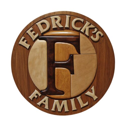 letter f for custom wooden family name signs