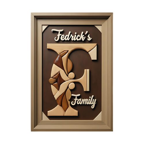 letter f for custom wooden family name signs