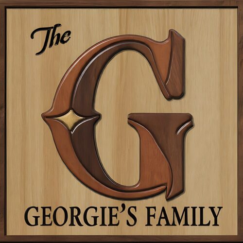 letter g for custom wooden family name signs