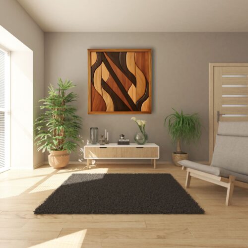 the movement mid century modern wood wall art