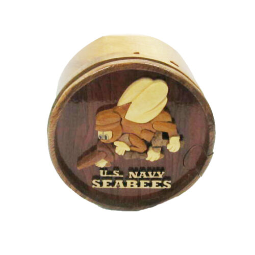 US Navy SeaBee Intarsia Puzzle Box