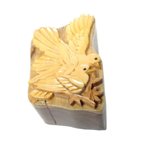 a pair of doves wooden puzzle box for sale