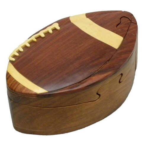 american football wooden puzzle box