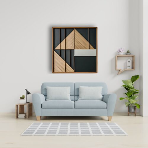 apex geometric abstraction wood wall art on decor