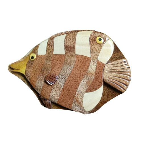 essence of an angelfish intarsia wooden puzzle boxes