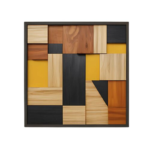 mosaic abstract wood wall art