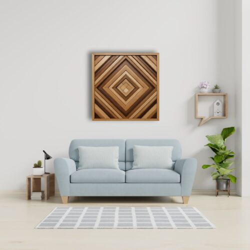 radiant dawn geometric wood wall art