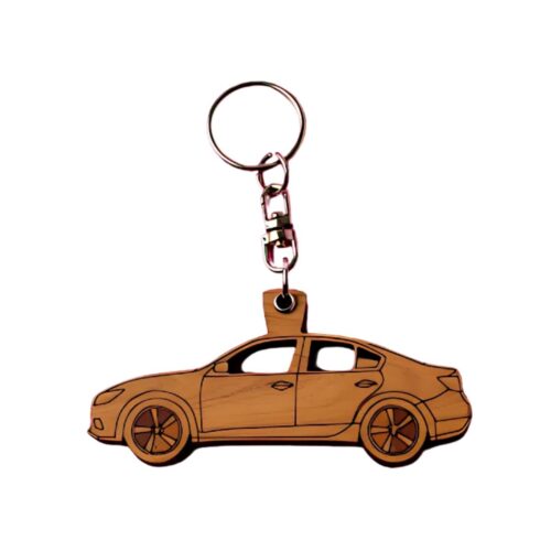 wholesale wooden car keychain using intarsia technique 3